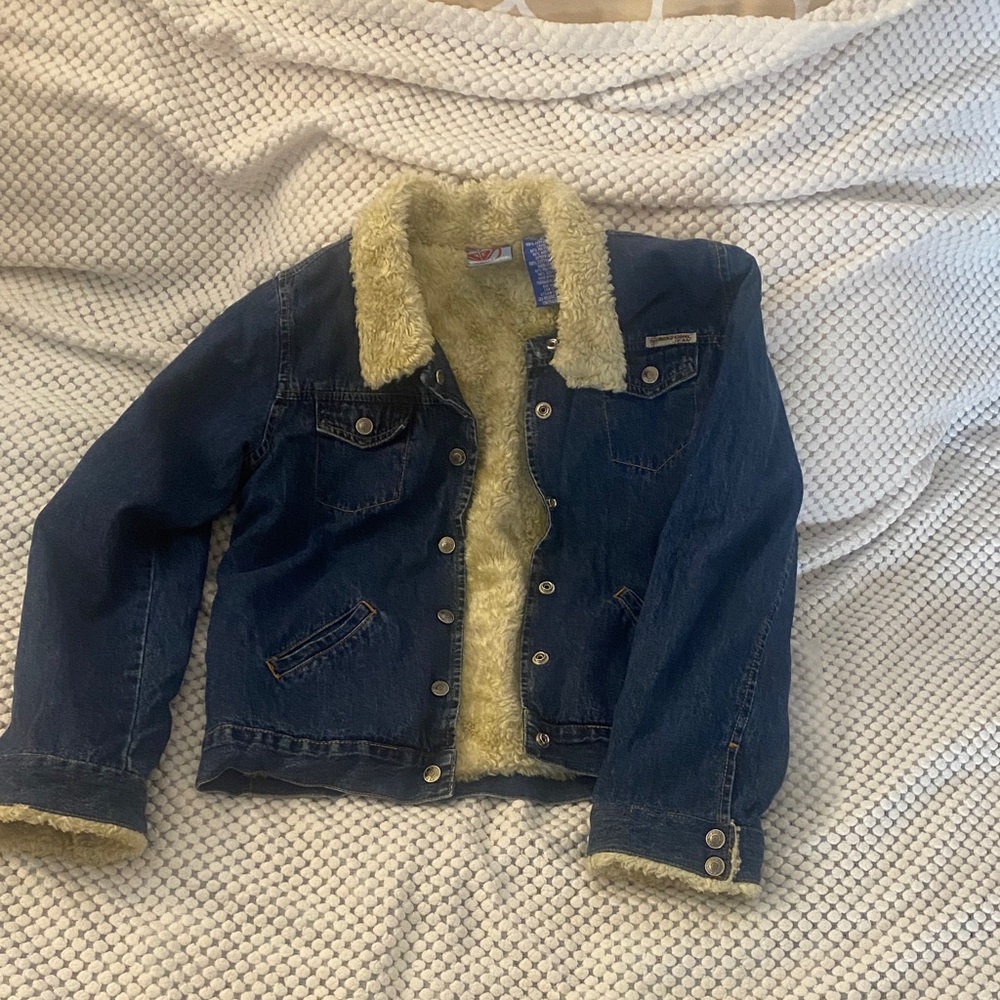Roxy Blue Denim Jacket with Cream Lining